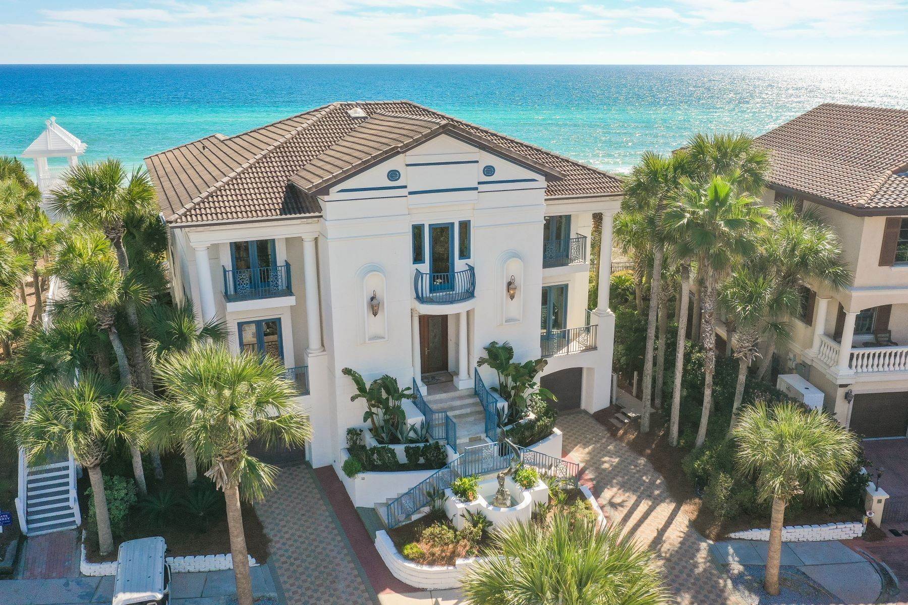 8. Single Family Homes for Sale at Elegant Three Story Gulf Front Home In Gated 30A Community 12 White Cliffs Crest Santa Rosa Beach, Florida 32459 United States