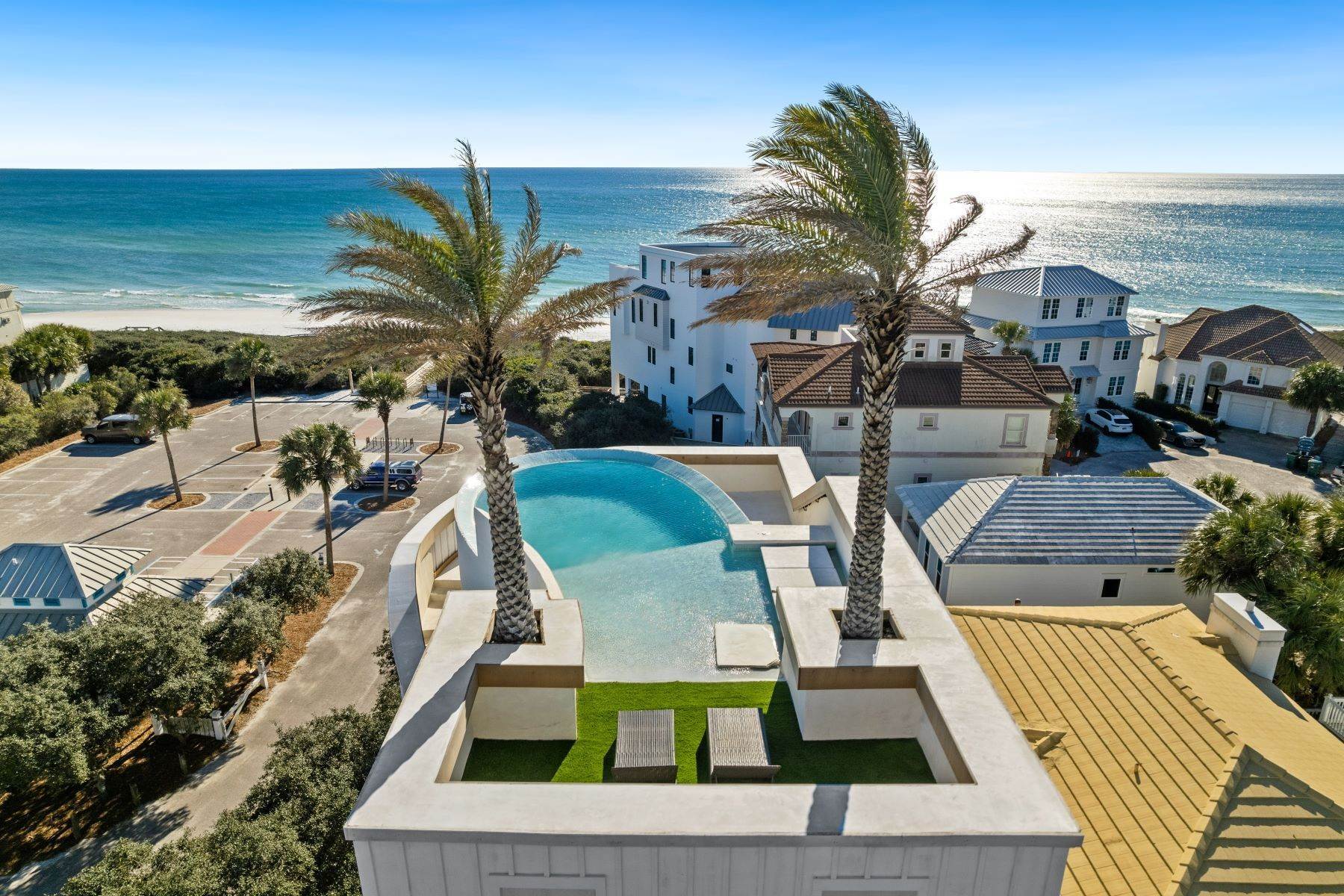 Single Family Homes for Sale at Remarkable Beachside Retreat With Rooftop Pool 3434 East County Highway 30A Santa Rosa Beach, Florida 32459 United States